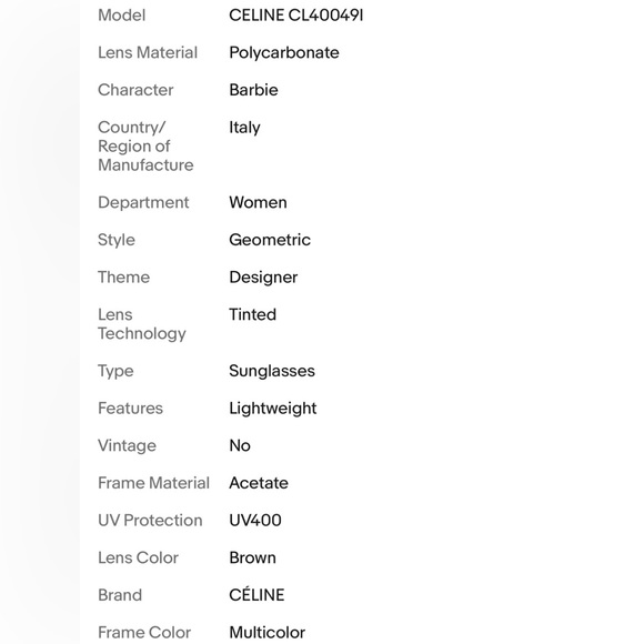 Celine Square Sunglasses.Model CL400491  55E 🏆100% Automatic Italy🇮🇹‼️ - Picture 14 of 15